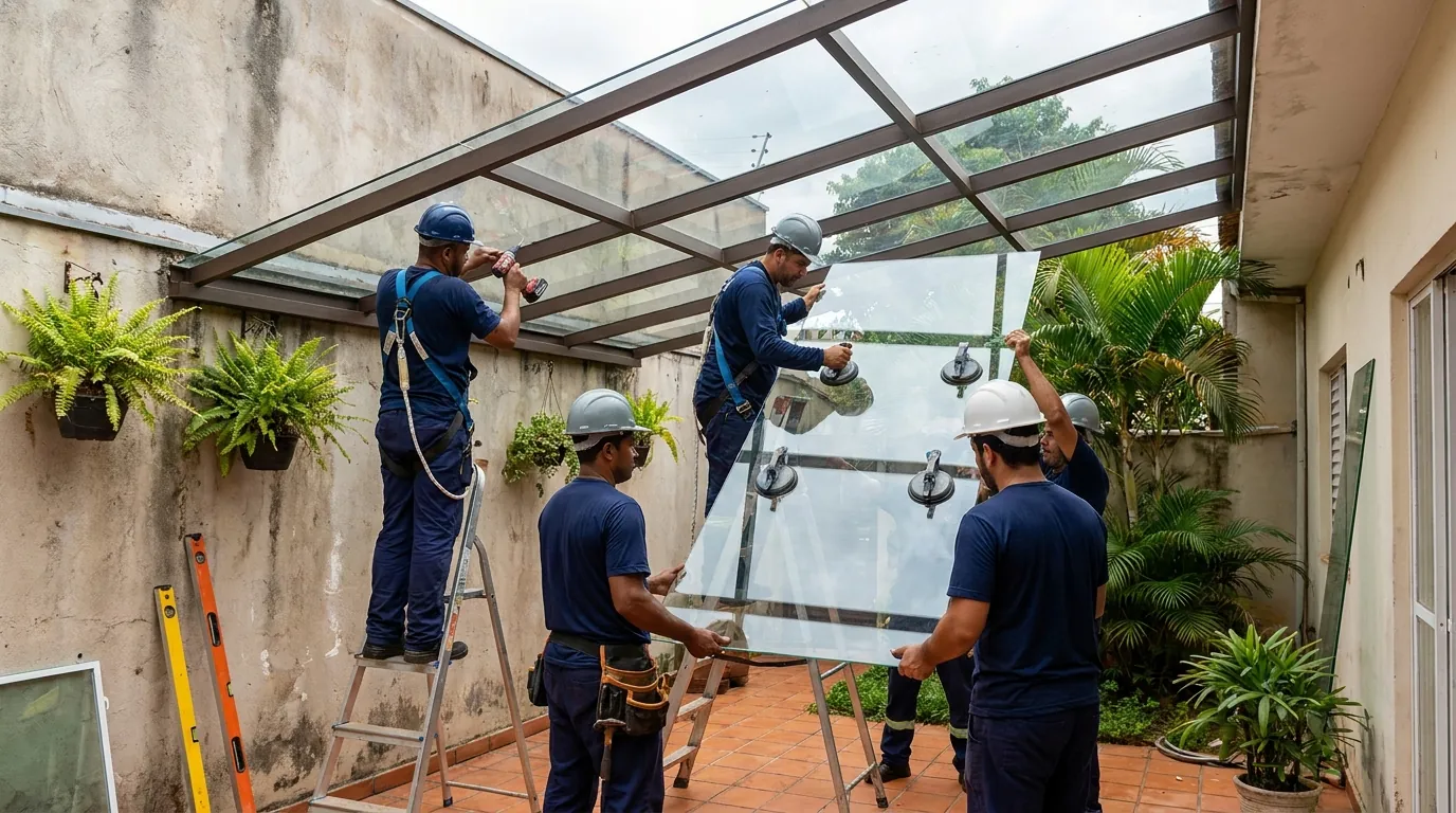 Fechamento de Churrasqueira em Mogi das Cruzes‑SP